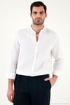 Pamuklu Regular Fit Hakim Yaka Erkek Gömlek CF25S127702 BEYAZ