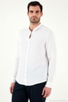 Pamuklu Regular Fit Hakim Yaka Erkek Gömlek CF25S127702 BEYAZ