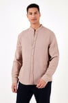 Pamuklu Regular Fit Hakim Yaka Erkek Gömlek CF24S127702 TOPRAK