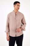 Pamuklu Regular Fit Hakim Yaka Erkek Gömlek CF24S127702 TOPRAK