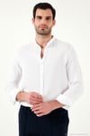 Pamuklu Regular Fit Hakim Yaka Erkek Gömlek CF25S127702 BEYAZ