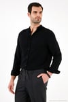 Pamuklu Regular Fit Hakim Yaka Erkek Gömlek CF25S127702 SİYAH