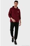 Pamuklu Regular Fit Kanguru Cepli Kapüşonlu Erkek Sweat 6141006B BORDO