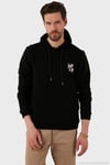 Pamuklu Regular Fit Kanguru Cepli Kapüşonlu Erkek Sweat 6141006B SİYAH