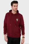 Pamuklu Regular Fit Kanguru Cepli Kapüşonlu Erkek Sweat 6141006B BORDO