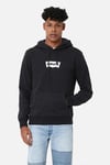 Pamuklu Regular Fit Kanguru Cepli Kapüşonlu Logolu Erkek Sweat A2410-0013 SİYAH