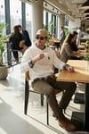 Pamuklu Regular Fit Kanguru Cepli Kapüşonlu Erkek Sweat 6141006B EKRU