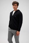 Pamuklu Regular Fit Kapüşonlu Fermuarlı Erkek Sweat EM555-BK SİYAH