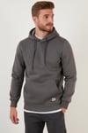 Pamuklu Regular Fit Kapüşonlu İçi Tüylü Yumuşak Şardonlu Erkek Sweat 59052813W4 ANTRASİT
