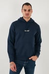Pamuklu Regular Fit Kapüşonlu Logolu Erkek Sweat A2410-0011 İNDİGO