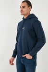 Pamuklu Regular Fit Kapüşonlu Logolu Erkek Sweat A2410-0011 İNDİGO