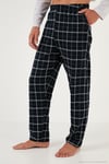 Pamuklu Regular Fit Kareli 2'li Paket Erkek Pijama Takımı 657200120S2 Gri Melanj-Gri Melanj