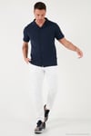 Pamuklu Regular Fit Kısa Kollu 2'li Paket Erkek Gömlek 5902640S2 Açık Haki-İndigo