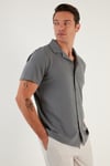 Pamuklu Regular Fit Kısa Kollu Erkek Gömlek 5902640 AÇIK HAKİ
