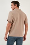 Pamuklu Regular Fit Kısa Kollu Erkek Gömlek 5902640 VİZON