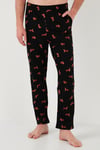 Pamuklu Regular Fit Kısa Kollu Erkek Pijama Takımı 6572012 SİYAH