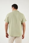 Pamuklu Regular Fit Klasik Yaka Kısa Kollu Erkek Gömlek CF26S125404 MİNT