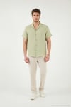 Pamuklu Regular Fit Klasik Yaka Kısa Kollu Erkek Gömlek CF26S125404 MİNT