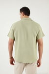 Pamuklu Regular Fit Klasik Yaka Kısa Kollu Erkek Gömlek CF26S125404 MİNT