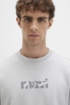 Pamuklu Regular Fit Logo Bakılı Bisiklet Yaka Erkek Sweat 0S10402-70075 AÇIK GRİ