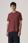 Pamuklu Regular Fit Logolu Bisiklet Yaka Erkek T Shirt 005GX-0003 BORDO