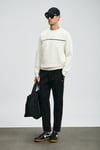 Pamuklu Regular Fit Logolu Bisiklet Yaka Erkek Sweat 112030181 KIRIK BEYAZ