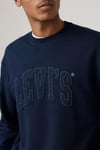 Pamuklu Regular Fit Logolu Bisiklet Yaka Erkek Sweat 000MS-0017 LACİVERT