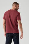 Pamuklu Regular Fit Logolu Bisiklet Yaka Erkek T Shirt 008BT-0002 BORDO