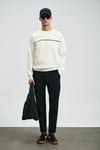 Pamuklu Regular Fit Logolu Bisiklet Yaka Erkek Sweat 112030181 KIRIK BEYAZ