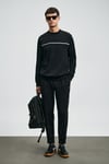 Pamuklu Regular Fit Logolu Bisiklet Yaka Erkek Sweat 112030181 SİYAH