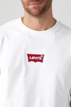 Pamuklu Regular Fit Logolu Bisiklet Yaka Erkek T Shirt A9440-0002 BEYAZ