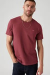 Pamuklu Regular Fit Logolu Bisiklet Yaka Erkek T Shirt 008BT-0002 BORDO