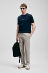 Pamuklu Regular Fit Logolu Bisiklet Yaka Erkek T Shirt 111020322 LACİVERT