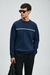 Pamuklu Regular Fit Logolu Bisiklet Yaka Erkek Sweat 112030181 LACİVERT
