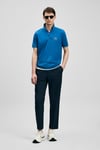 Pamuklu Regular Fit Logolu Düğmeli Erkek Polo Yaka T Shirt 111040233 MAVİ