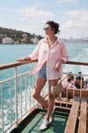 Pamuklu Regular Fit Müslin Kadın Gömlek CF25S166905 GÜL KURUSU