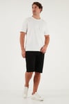 Pamuklu Regular Fit Normal Bel Belden Bağlamalı Erkek Short 5908021 SİYAH