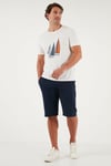 Pamuklu Regular Fit Normal Bel Belden Bağlamalı Erkek Short 5908021 İNDİGO