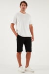 Pamuklu Regular Fit Normal Bel Belden Bağlamalı Erkek Short 5908021 SİYAH