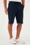 Pamuklu Regular Fit Normal Bel Belden Bağlamalı Erkek Short 5908021 İNDİGO