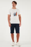 Pamuklu Regular Fit Normal Bel Belden Bağlamalı Erkek Short 5908021 İNDİGO