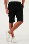 Pamuklu Regular Fit Normal Bel Belden Bağlamalı Erkek Short 5908021 SİYAH