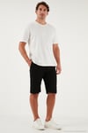 Pamuklu Regular Fit Normal Bel Belden Bağlamalı Erkek Short 5908021 SİYAH