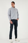 Pamuklu Regular Fit Normal Bel Boru Paça Jeans Erkek Kot Pantolon 2211C25PARMA MAVİ