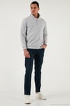 Pamuklu Regular Fit Normal Bel Boru Paça Jeans Erkek Kot Pantolon 2211C27PARMA LACİVERT