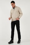 Pamuklu Regular Fit Normal Bel Boru Paça Jeans Erkek Kot Pantolon 2211C01PARMA SİYAH