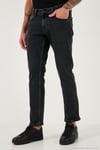 Pamuklu Regular Fit Normal Bel Boru Paça Jeans Erkek Kot Pantolon 2211C30PARMA SİYAH