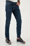 Pamuklu Regular Fit Normal Bel Boru Paça Jeans Erkek Kot Pantolon 2211C35PARMA MAVİ