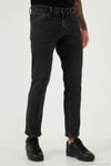 Pamuklu Regular Fit Normal Bel Boru Paça Jeans Erkek Kot Pantolon 2211C30PARMA SİYAH