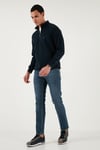 Pamuklu Regular Fit Normal Bel Boru Paça Jeans Erkek Kot Pantolon 2211C36PARMA MAVİ